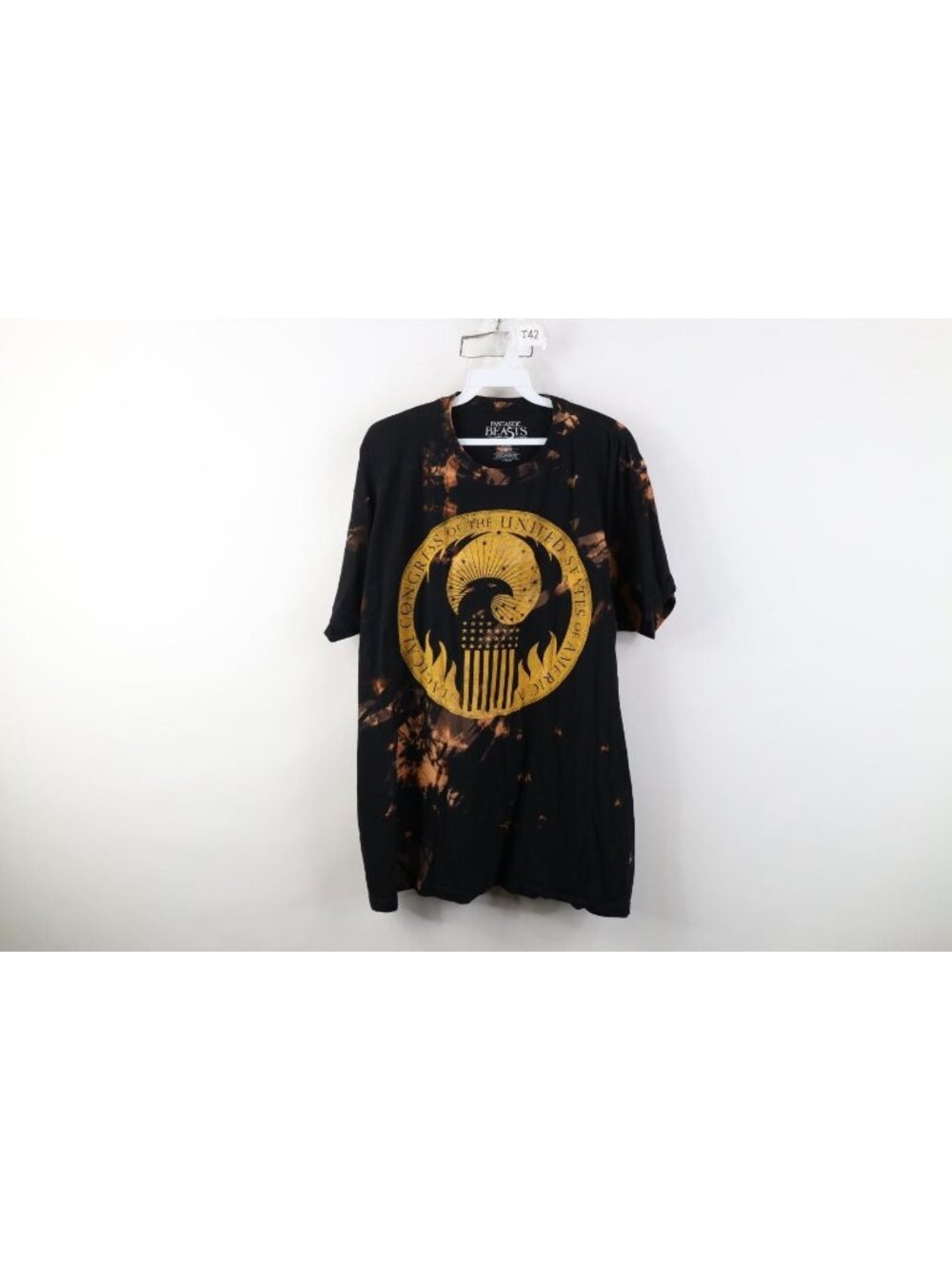 Fantastic Beasts Where To Find Them Mens XL Acid Wash Magical Congress T-Shirt